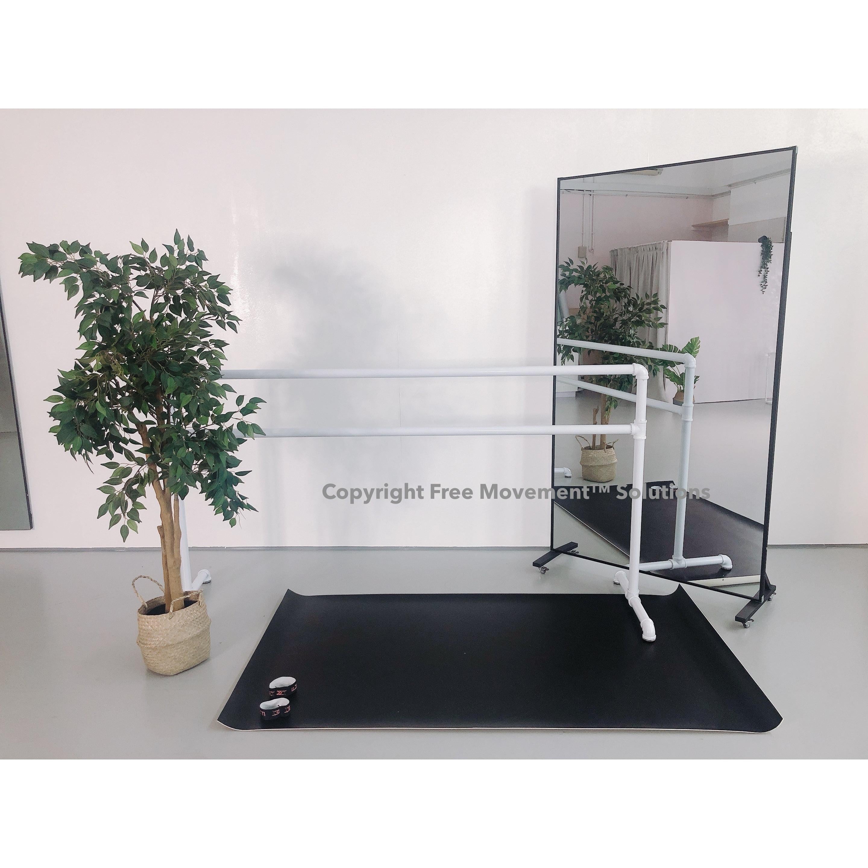 Shatterproof Framed Mirror on Wheels Shatterproof Framed Mirror on Wheels