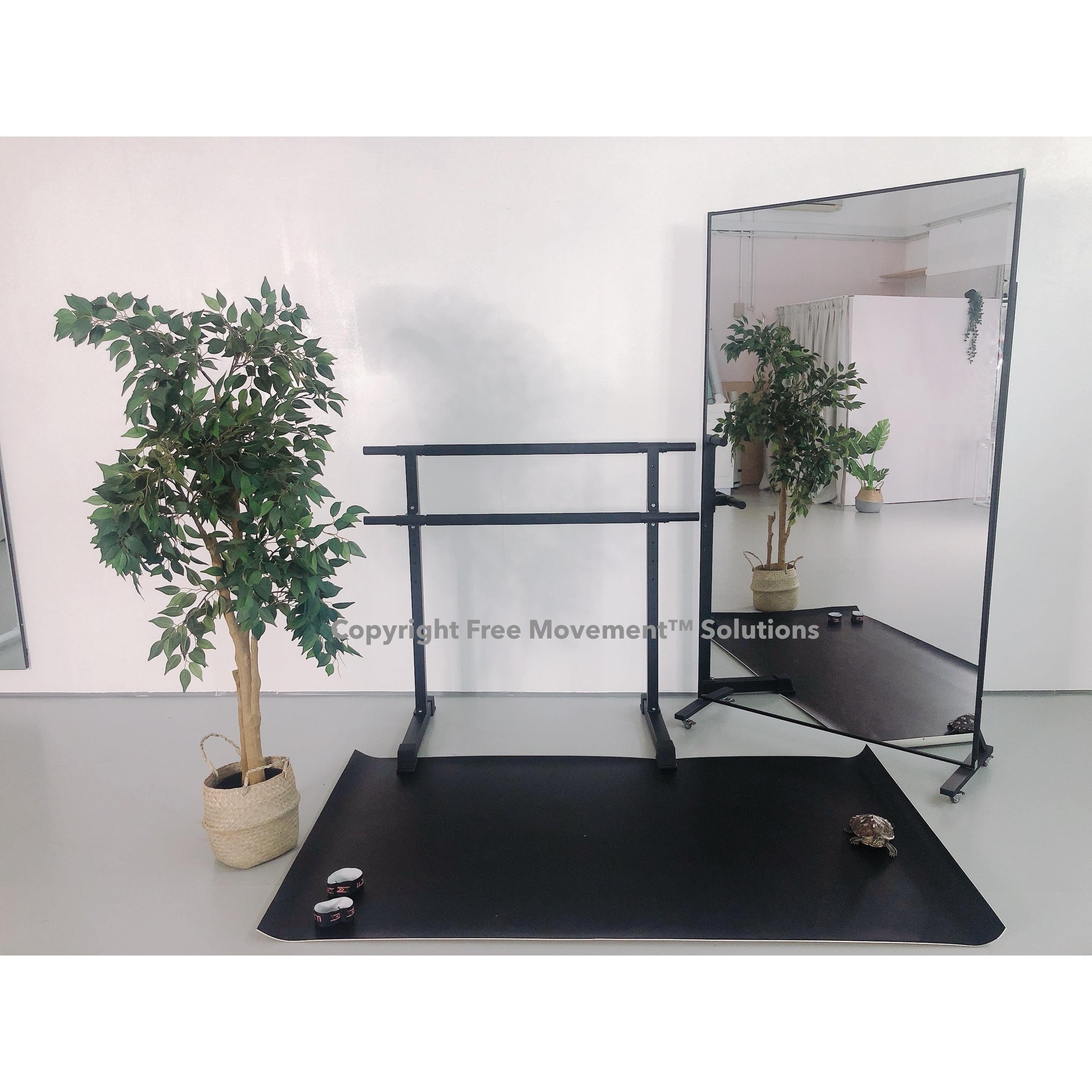 Shatterproof Framed Mirror on Wheels Shatterproof Framed Mirror on Wheels