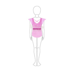 Couture Ruffle Sleeved Leotard
