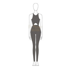 Couture Sleeveless Open Back Unitard