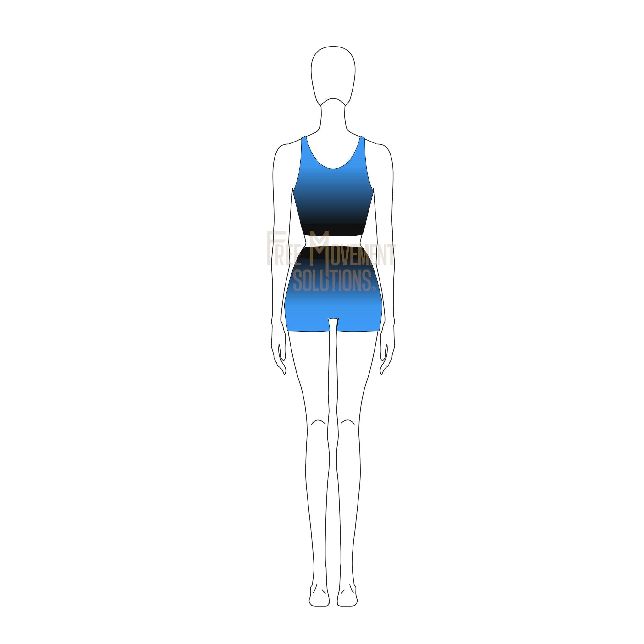 Couture Ombre Tank Crop Top and Shorts Couture Ombre Tank Crop Top and Shorts