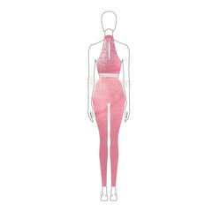 Couture Mock Neck Halter Unitard