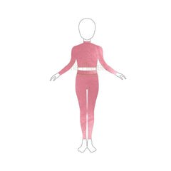 Couture Long Sleeve Crop Top and Leggings