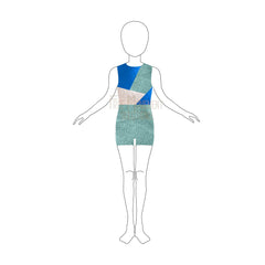 Couture Sleeveless Asymmetrical Unitard