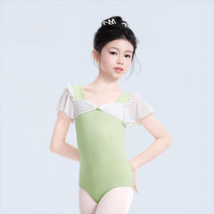 Ariela Bow Flutter Sleeve Leotard
