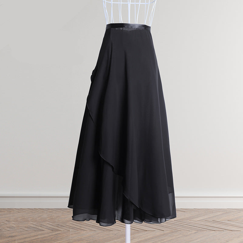 Perrine Flow Chiffon Wrap Long Skirt