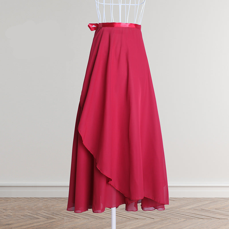 Perrine Flow Chiffon Wrap Long Skirt
