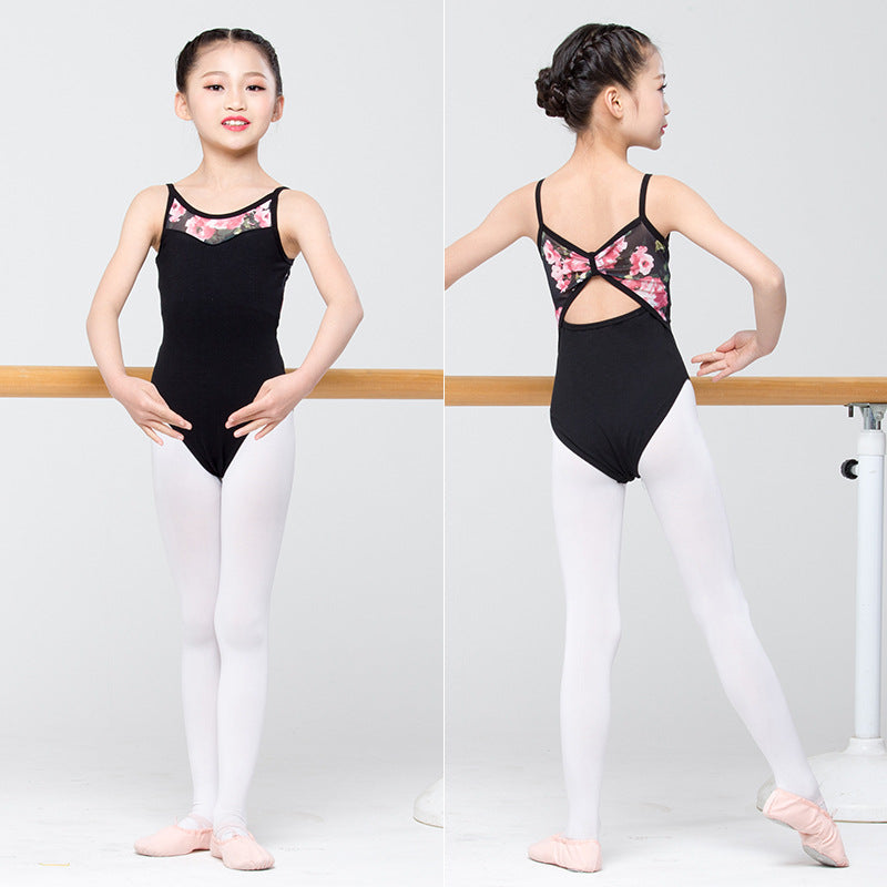 Vyxira Floral Mesh Back Leotard
