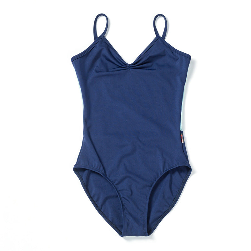 Zeravelle Backless Contrast Strap Leotard