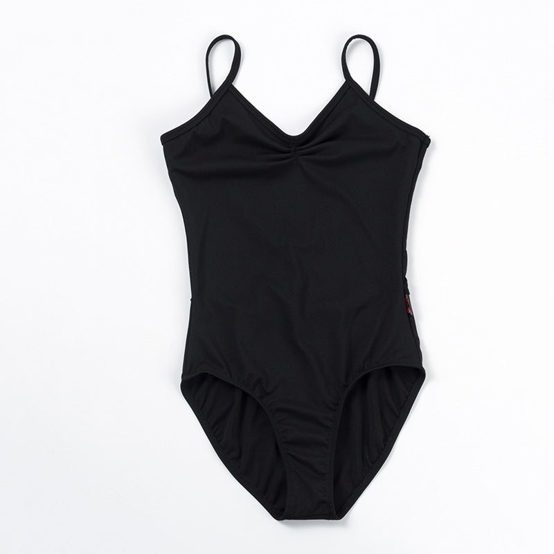 Zeravelle Backless Contrast Strap Leotard