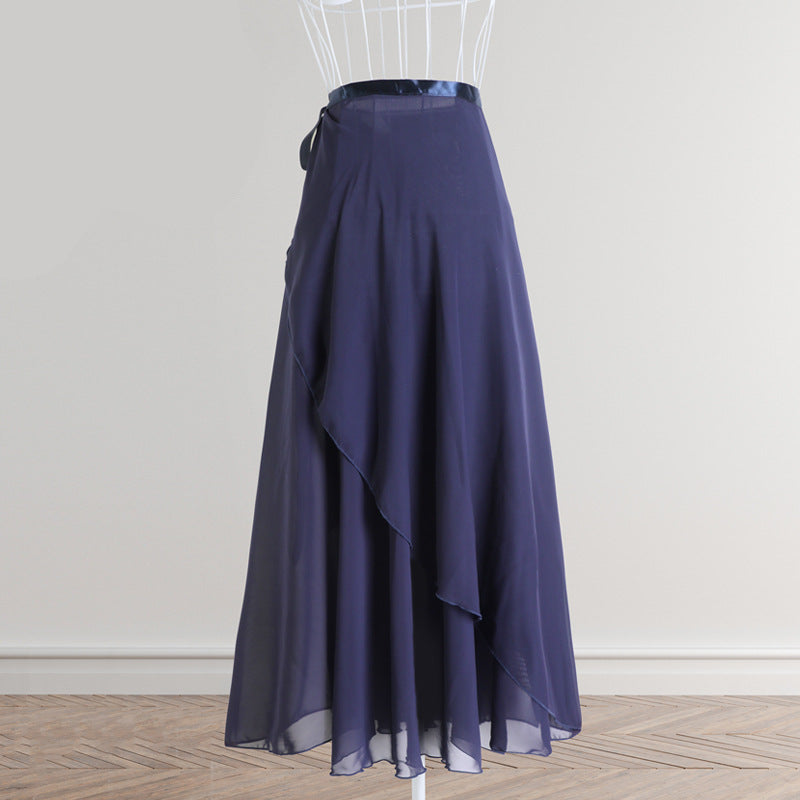 Perrine Flow Chiffon Wrap Long Skirt