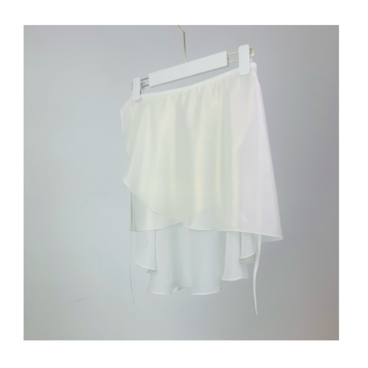 Shiny gauze skirt