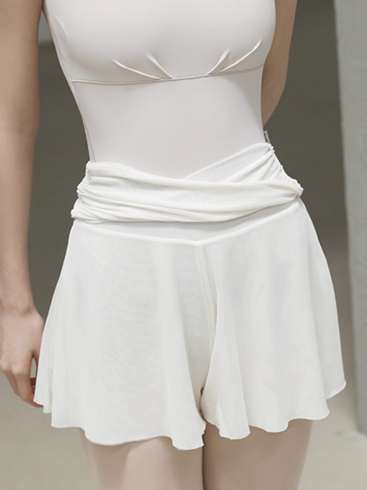Bryony Twisted Waist A-Line Mesh Skirt