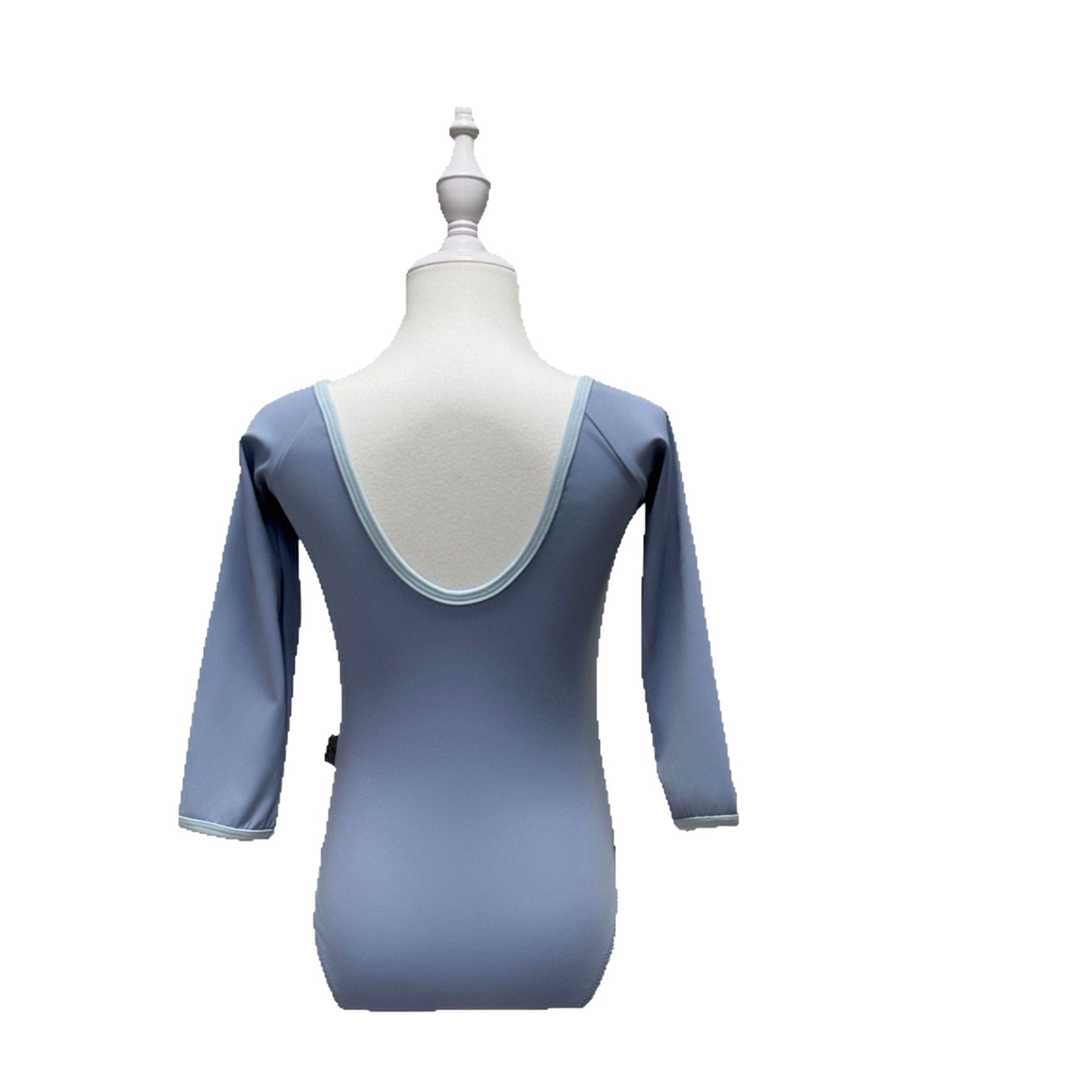 Snowliquea V-Neck Contrast Trim Sleeve Leotard