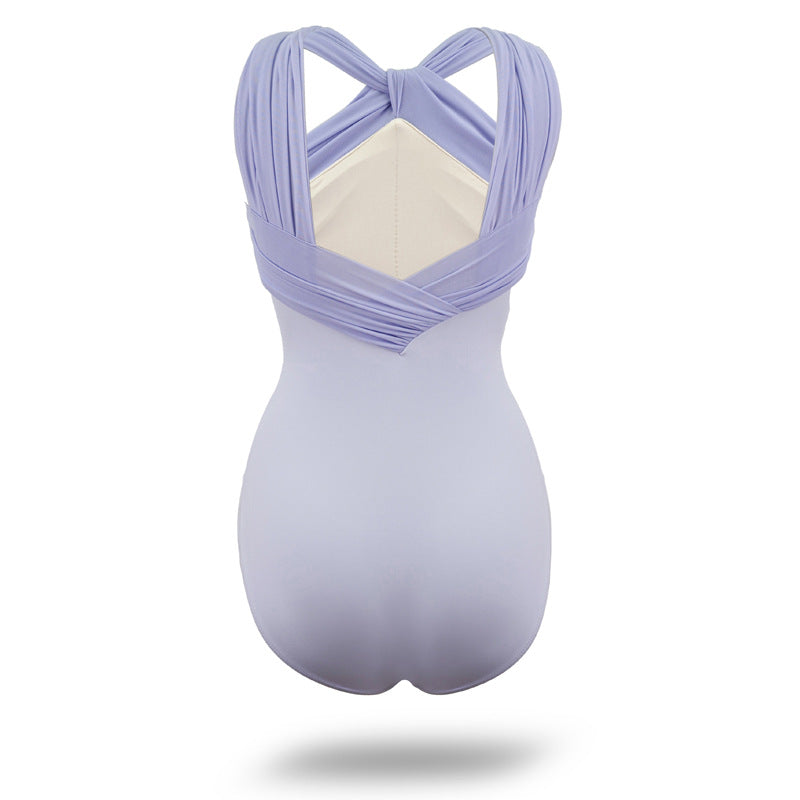Thalassa Cross Neck High-Stretch Leotard