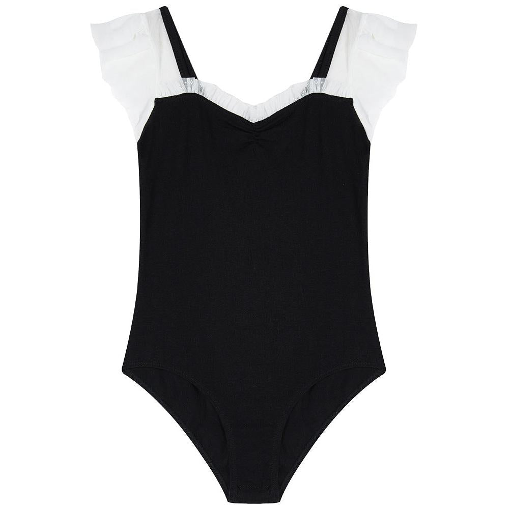 Moondore Double Layer Flutter Sleeve Leotard