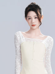 Gwyneira Lace Long Sleeve Training Top