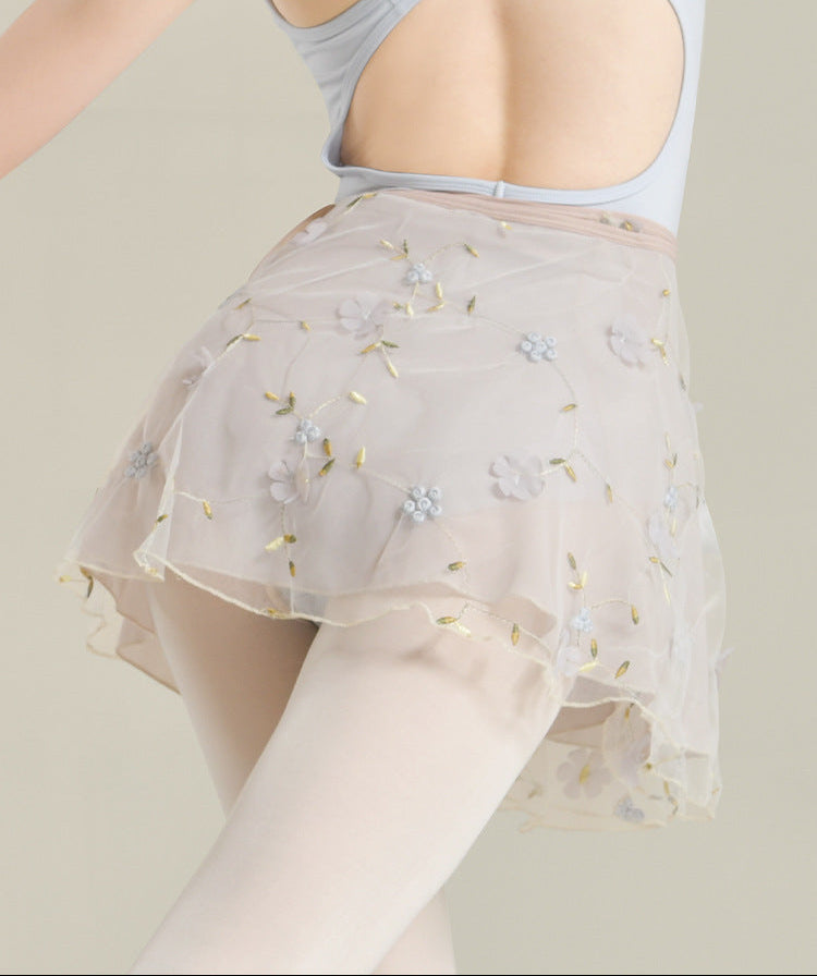 Kaelani Embroidered Wrap Skirt