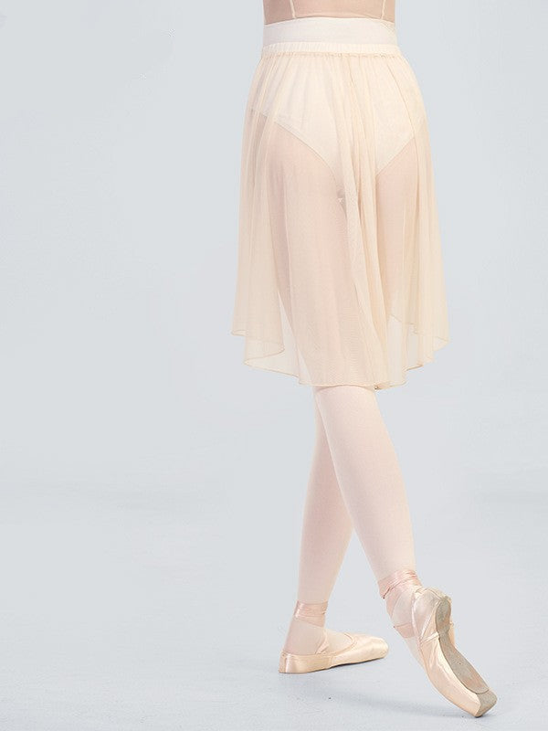 Nerita Soft Mesh Pleated Mid-Length Skirt