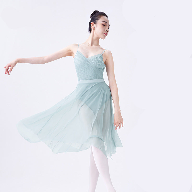 Ravella Cross-Pleated Camisole Leotard