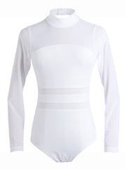 Isavelle Mesh Contour Open-Back Leotard