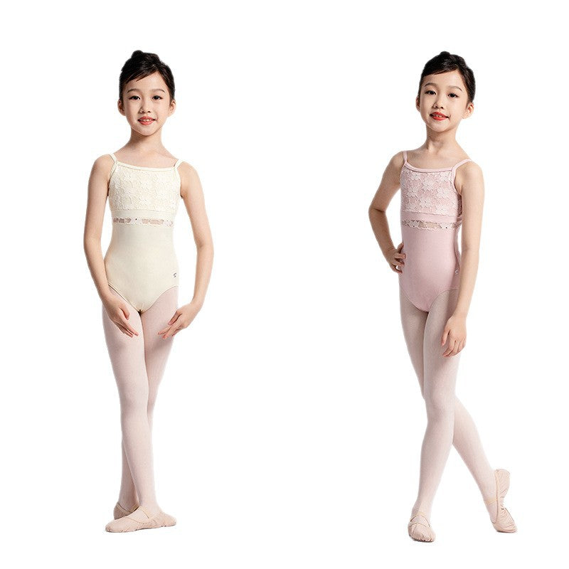 Delira Lace Panel Strap Leotard