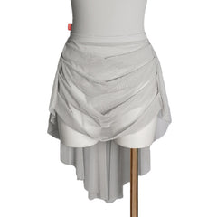 Perlina Layered Mesh Pleated Wrap Skirt