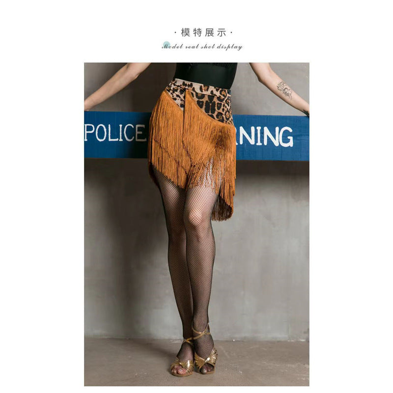 Ilvoria Fringe Tassel Hip Wrap Skirt