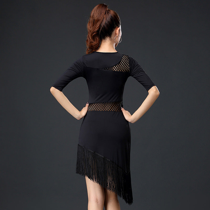 Norissea Mesh Panel Tassel Dress