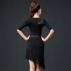 Norissea Mesh Panel Tassel Dress