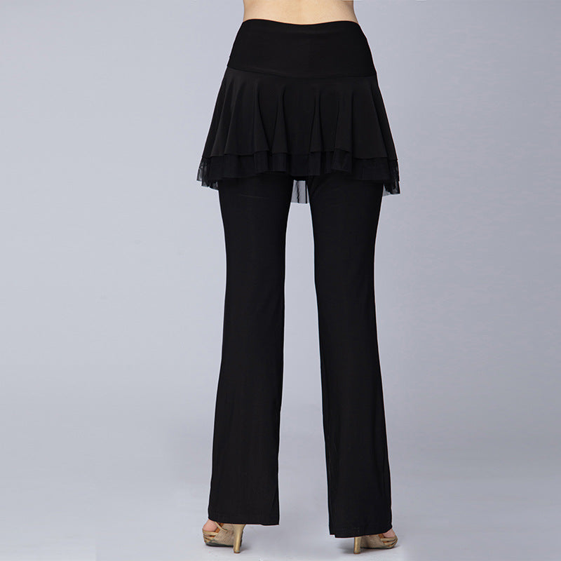 Zavienne High-Waist Skirted Pants