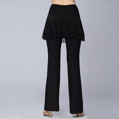 Zavienne High-Waist Skirted Pants