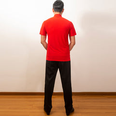 Iskander Stand Collar Button Training Top