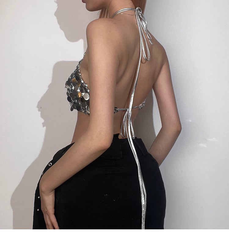 Iravellea Sequin Halter Top