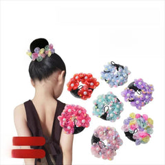 Evorine Floral Pearl Bun Hair Net