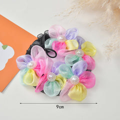 Evorine Floral Pearl Bun Hair Net