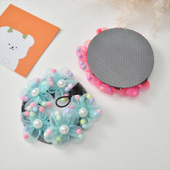 Evorine Floral Pearl Bun Hair Net