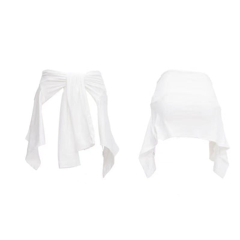 Qoravelle Draped Wrap Top