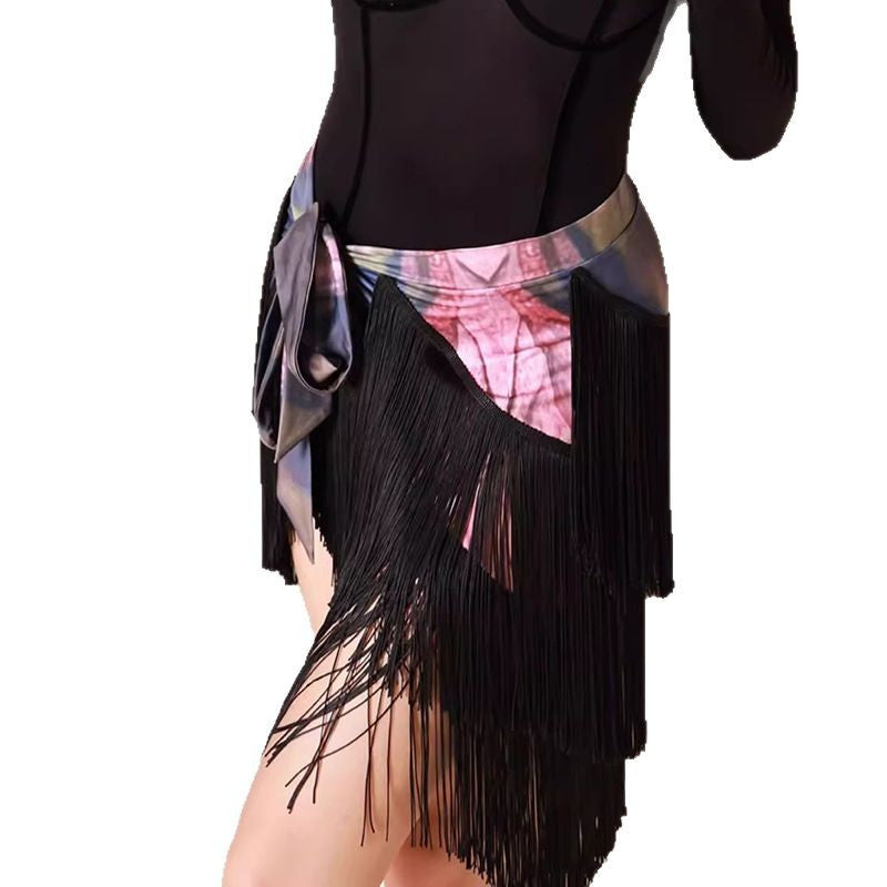 Peravienne Layered Fringe Wrap Skirt