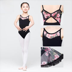 Vyxira Floral Mesh Back Leotard