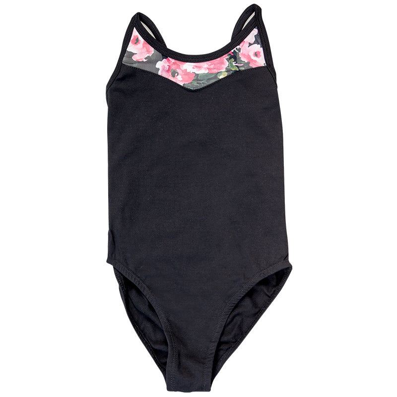 Vyxira Floral Mesh Back Leotard