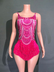 Telavienne Crystal Fringe Bodysuit