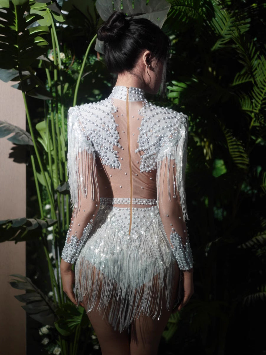 Ulavelle Crystal Fringe Rhinestone Costume