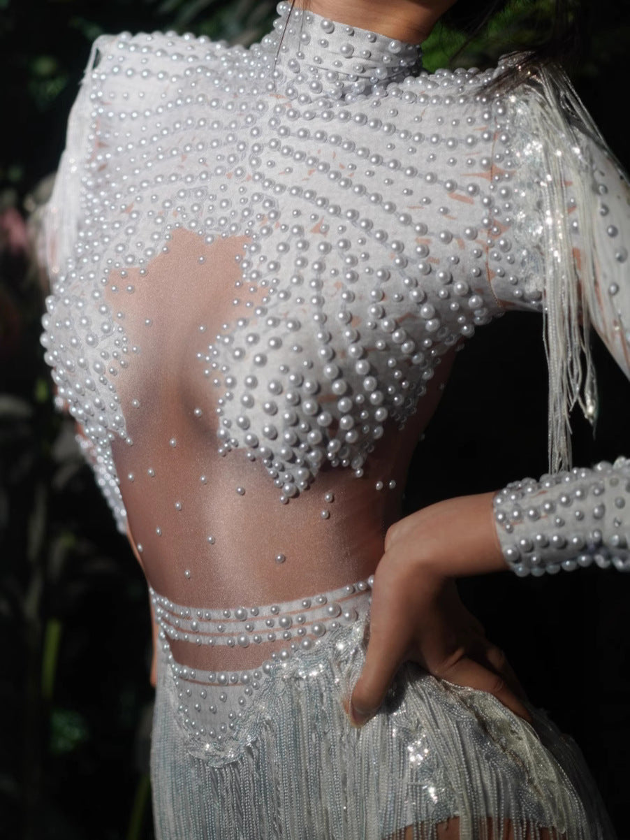 Ulavelle Crystal Fringe Rhinestone Costume