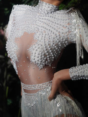 Ulavelle Crystal Fringe Rhinestone Costume
