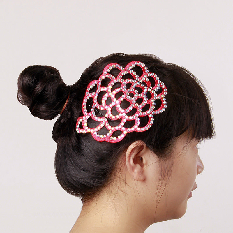 Xelavienne Rhinestone Floral Hair Clip