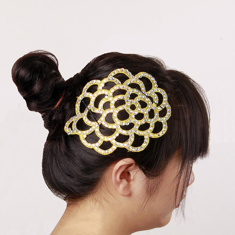 Xelavienne Rhinestone Floral Hair Clip