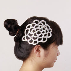Xelavienne Rhinestone Floral Hair Clip