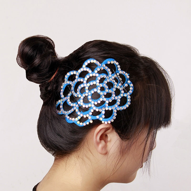 Xelavienne Rhinestone Floral Hair Clip