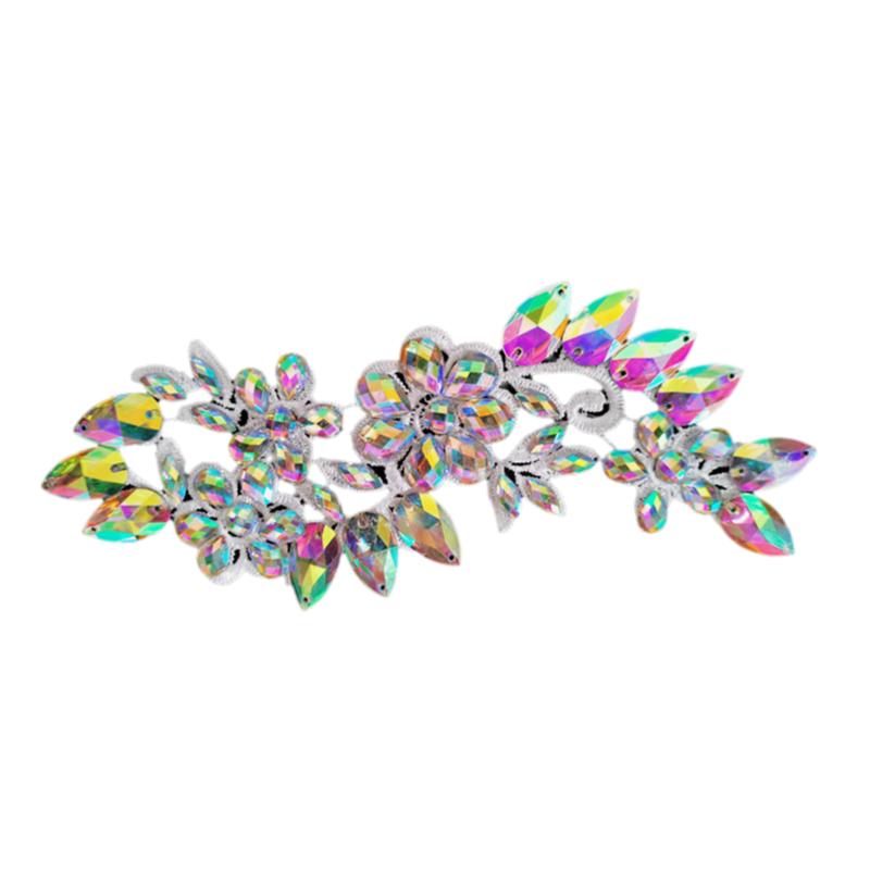 Fynavella Crystal Floral Hair Applique